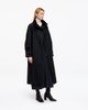 Arket ARKET waxed cotton funnel neck maxi trench with cord inner collar detail in black - 4