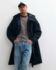 Arket ARKET waxed cotton hooded rain jacket in navy - 1