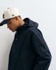 Arket ARKET waxed cotton hooded rain jacket in navy - 2