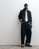 Arket ARKET waxed cotton short jacket with contrast cord collar in black - 4