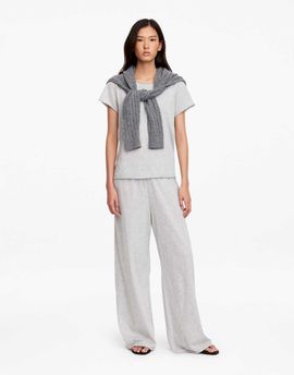 Arket ARKET wide leg lounge wear coord trouser with elastic waist in gray