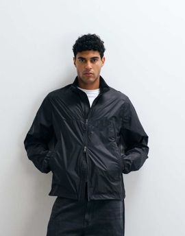 Arket ARKET windbreaker hooded jacket in dark gray