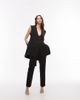 Arket ARKET wool blend tie back vest in black - 2