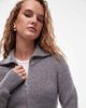 Arket ARKET wool blend zip front cardigan with wide collar in heather gray - 2