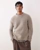 Arket ARKET wool/alpaca blend crew neck relaxed fit sweater in beige-Brown - 1