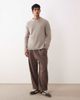 Arket ARKET wool/alpaca blend crew neck relaxed fit sweater in beige-Brown - 2