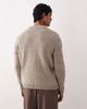 Arket ARKET wool/alpaca blend crew neck relaxed fit sweater in beige-Brown - 3