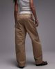 Arket ARKET workwear pants with triple stitch detail in washed beige-Neutral - 4