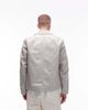Arket ARKET zip front minimalist workwear jacket with collar in mole-Neutral - 4