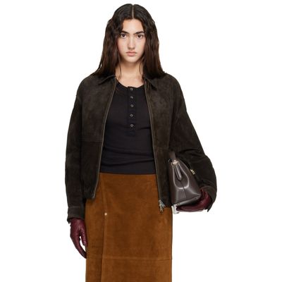 Arma Arma Brown Maddox Gritty Suede Jacket