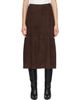 Arma Arma Brown Melita Suede A-Line Midi Skirt - 1