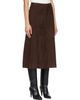 Arma Arma Brown Melita Suede A-Line Midi Skirt - 2