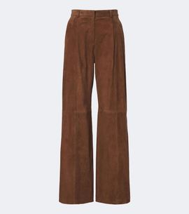 Arma Arma Dena pleated suede wide-leg pants