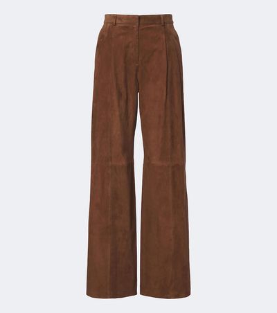 Arma Arma Dena pleated suede wide-leg pants