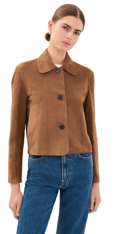 ARMA ARMA Emy Goat Suede Jacket Saddle
