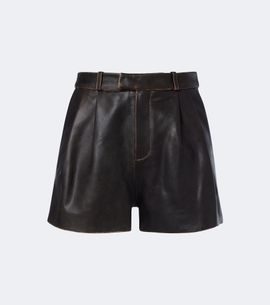 Arma Arma High-rise leather shorts