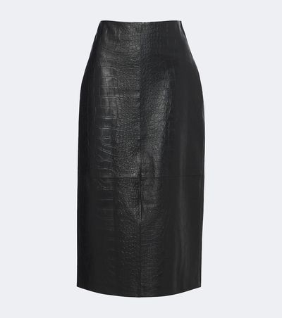 Arma Arma Meeka croc-effect leather pencil skirt