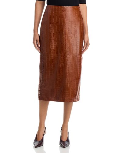 Arma Arma Meeka Embossed Leather Skirt