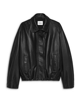 Arma Arma Melis Leather Zip Front Jacket