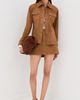 ARMA ARMA MELODY Lamb Suede Skirt Whiskey - 5