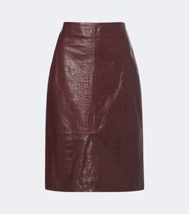 Arma Arma Nathaly croc-effect leather midi skirt