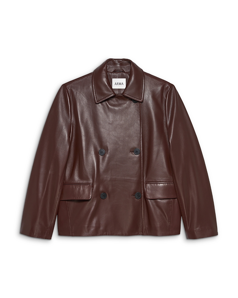 Arma Arma Nerina Leather Double Breasted Jacket