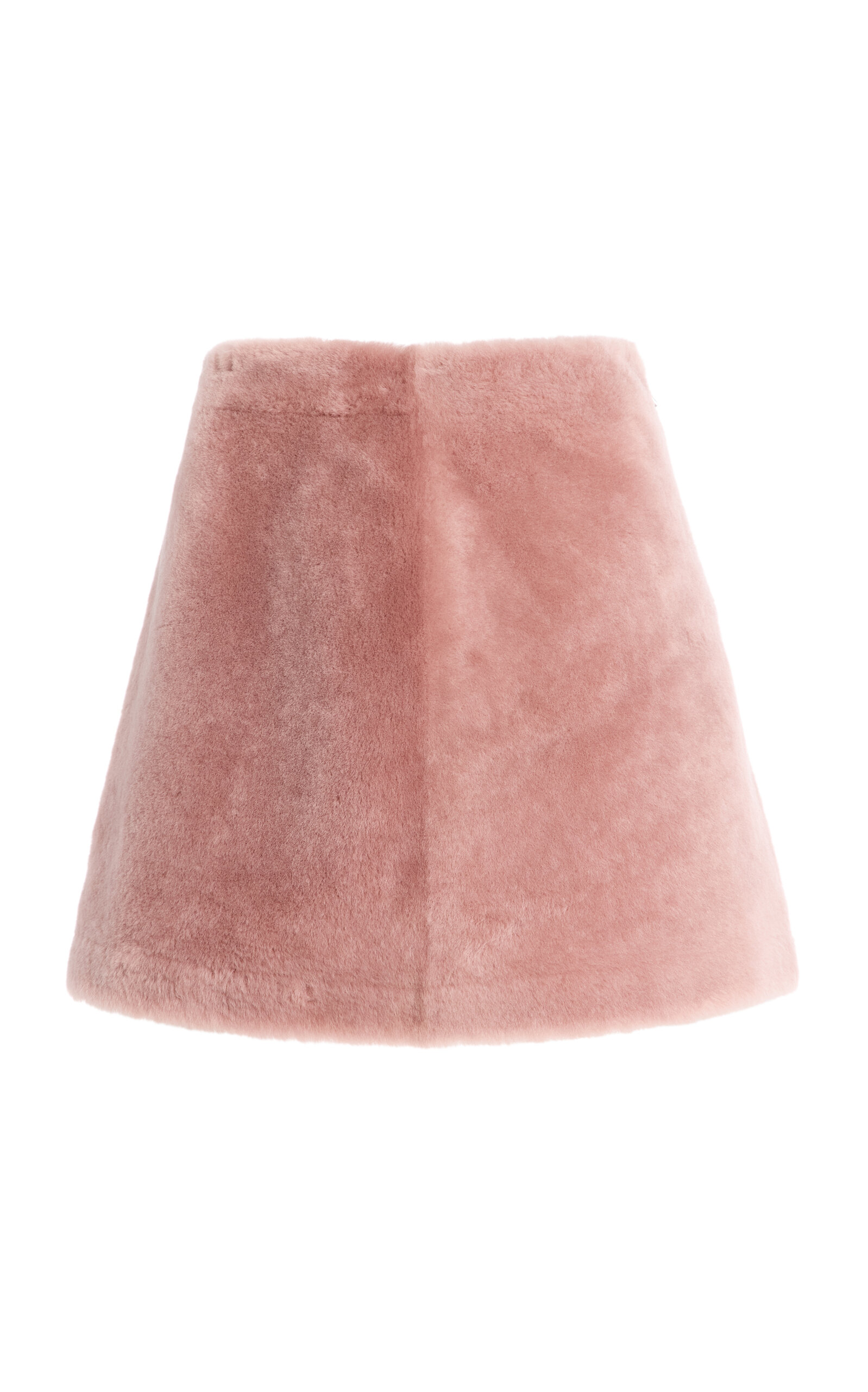 ARMA ARMA Olivia Shearling Leather Mini Skirt Pink EU 36