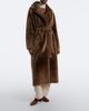 Arma Arma Rien shearling wrap coat - 5