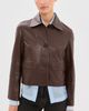 ARMA ARMA Vintage Leather Jacket Mud Brown - 2