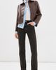 ARMA ARMA Vintage Leather Jacket Mud Brown - 5