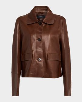 Arma Button-Down Leather Jacket