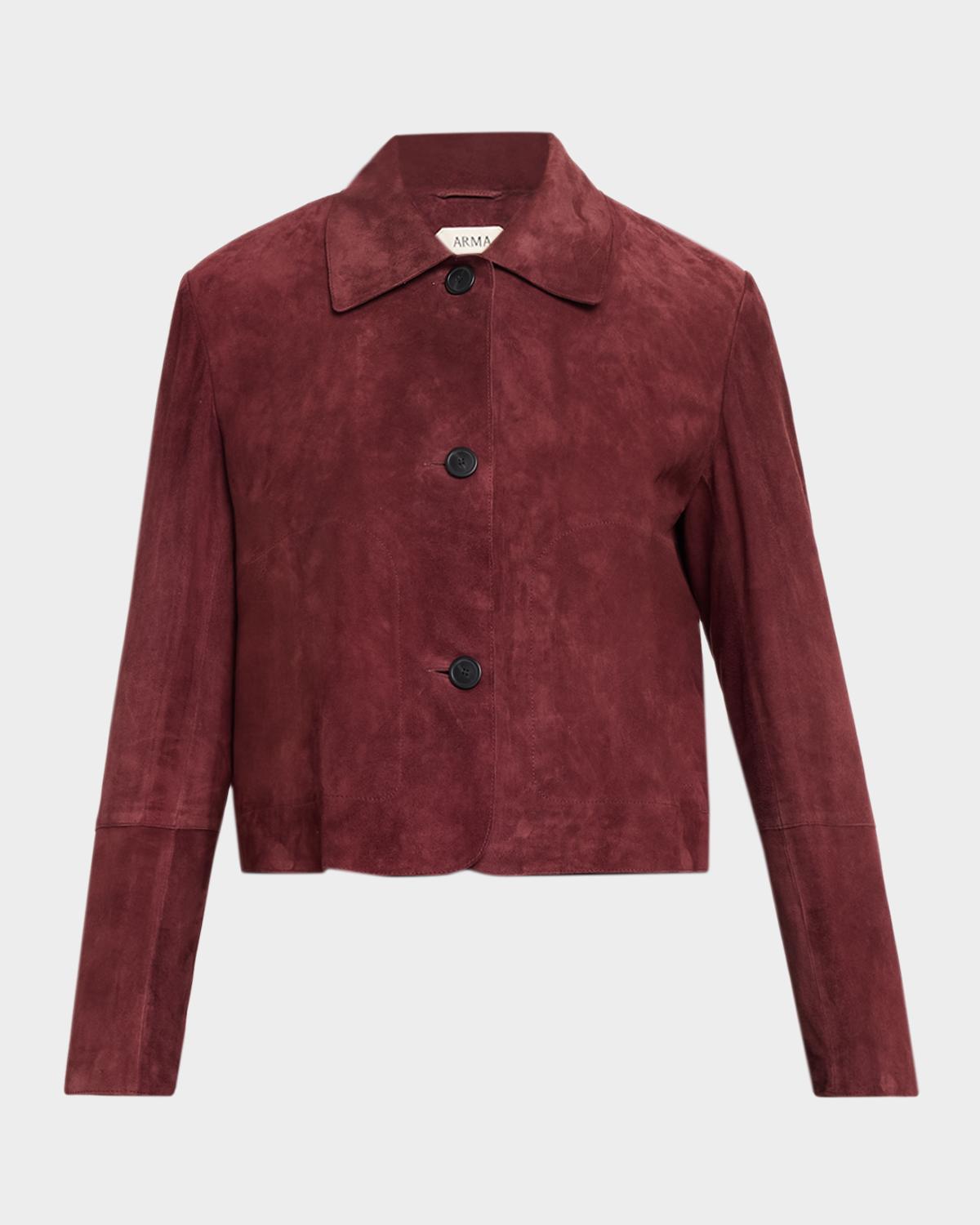 Arma Button-Down Suede Jacket