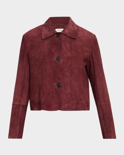 Arma Button-Down Suede Jacket