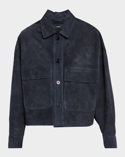 Arma Miri Boxy Lambskin Suede Jacket