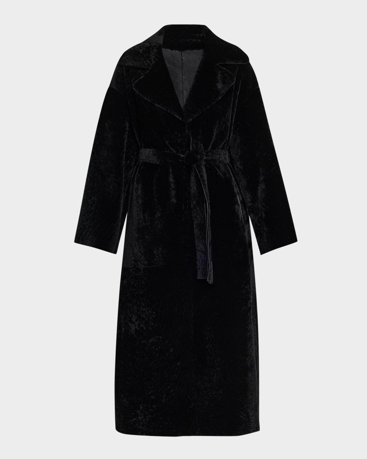 Arma Rien Belted Shearling Coat