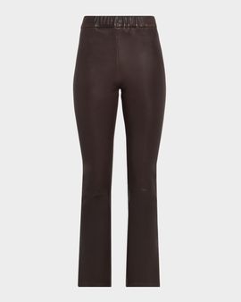 Arma River Leather Kickflare Crop Pants