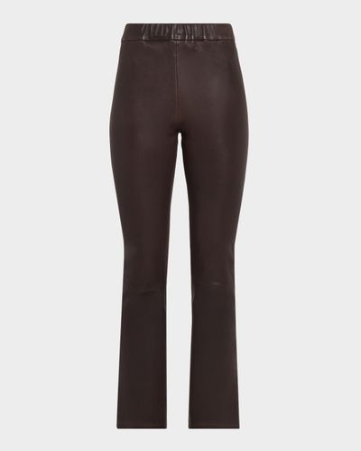 Arma River Leather Kickflare Crop Pants