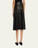 Arma Susana A-Line Leather Midi Skirt - 3