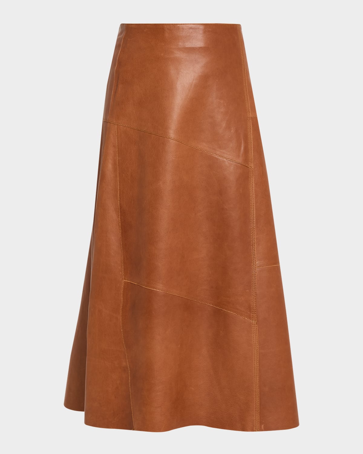 Arma Vayenne A-Line Leather Midi Skirt