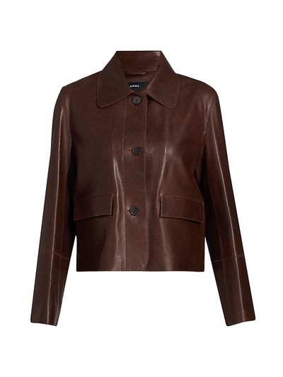 Arma Women's Fem Leather Cropped Jacket
