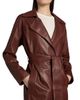 Arma Women's Yava Leather Belted Coat - 6