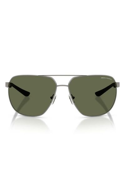 Armani Exchange Armani Exchange 63mm Aviator Sunglasses