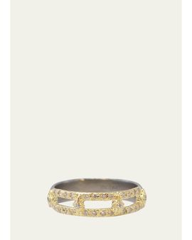Armenta 18K Yellow Gold and Sterling Silver Ring with White Diamonds