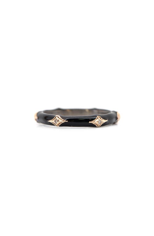 Armenta Armenta Champagne Diamond & Enamel Stack Ring