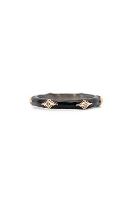 Armenta Armenta Champagne Diamond & Enamel Stack Ring