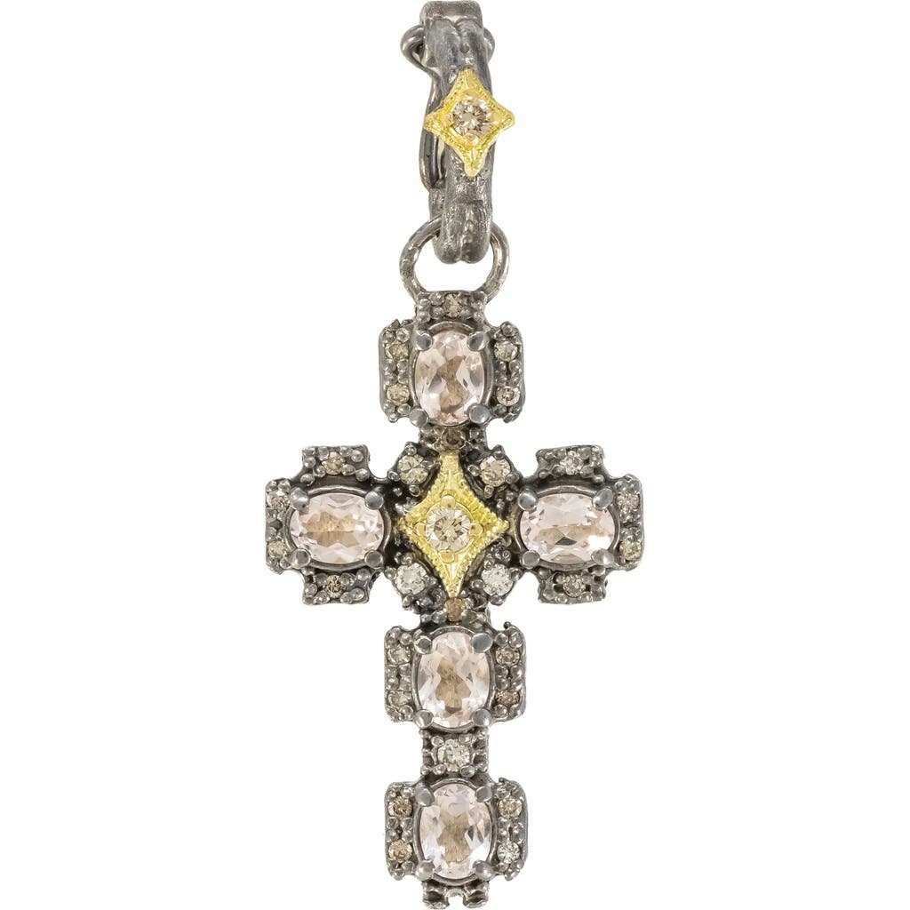 Armenta Armenta Crivelli Diamond & Morganite Cross Enhancer