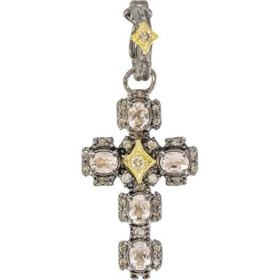 Armenta Armenta Crivelli Diamond & Morganite Cross Enhancer