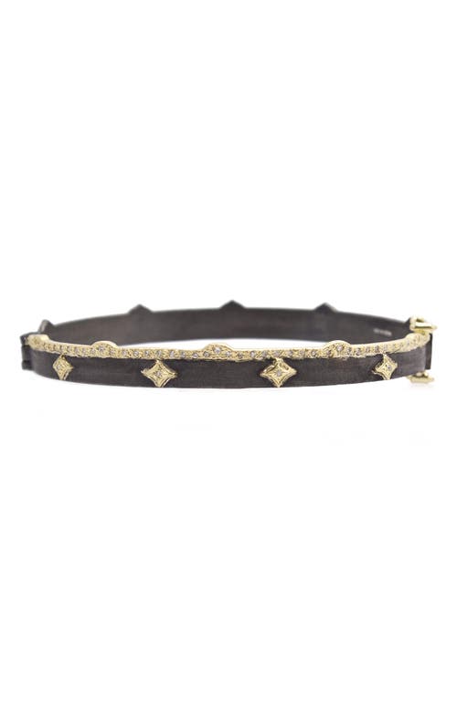 Armenta Armenta Old World Crivelli Diamond Princess Crown Huggie Bracelet