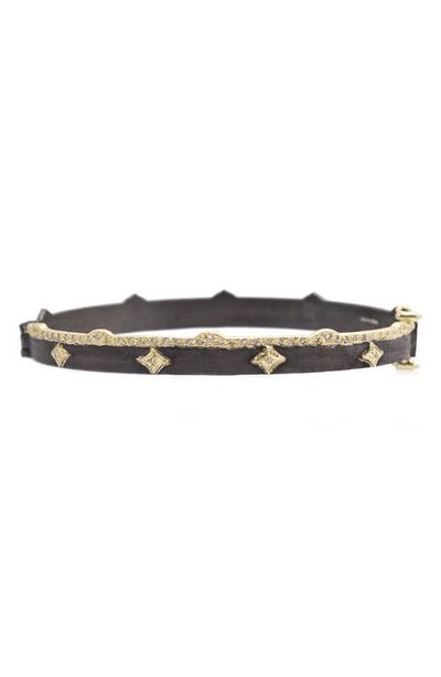 Armenta Armenta Old World Crivelli Diamond Princess Crown Huggie Bracelet