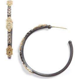 Armenta Armenta Old World Diamond Hoop Earrings